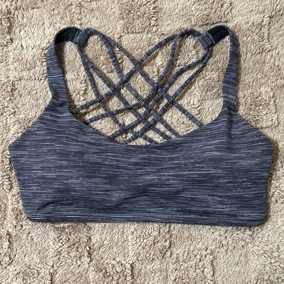 Lululemon Free To Be Wild Bra We From Space Black Grey Luxtreme Yoga Sports 8 - Picture 8 of 9